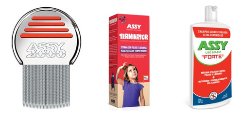 Kit Peine Fino Assy 2000 + Terminator + Shampoo Assy Forte 