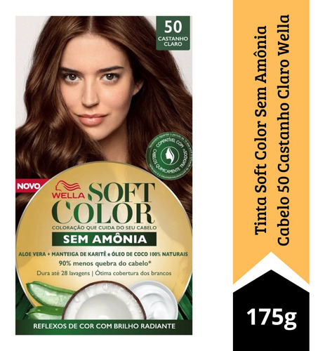 Tinta Soft Color Sem Amônia Cabelo 50 Castanho Claro Wella