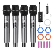 Comprar Micrófonos Inalámbricos Uhf  Dinámico Recargable 4pcs