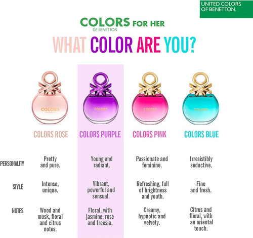Imagen 4 de 4 de Perfume Benetton Colors Purple De 80ml For Her