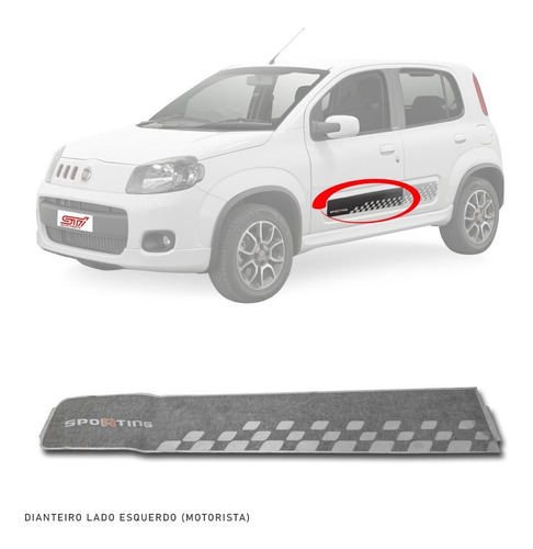 Faixa Porta Dianteira Esquerdo Fiat Novo Uno Sporting 2012