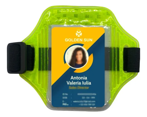 Brazalete Portacarnet Reflectivo Brazo Vertical X5 Unid