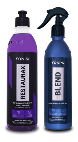 Kit Cera Blend Spray Ceramic E Carnaúba + Restaurax - Vonixx