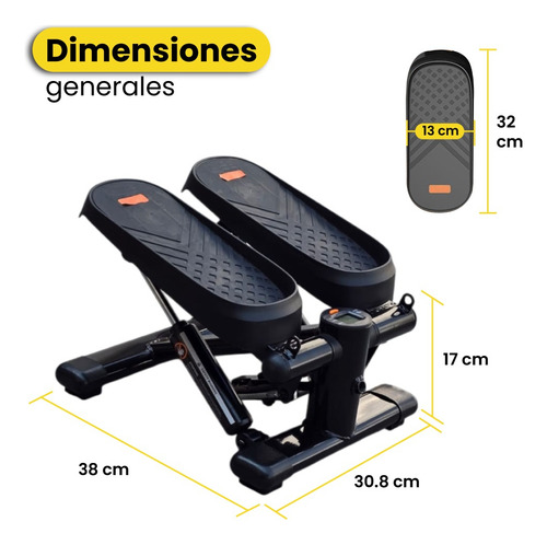Mini Escaladora Portátil Bandas Resistencia Monitor