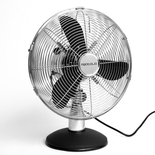 Imagen 3 de 6 de Ventilador De Mesa 12 Protalia Diseño Metálico Retro Cobre Color De La Estructura Cromado