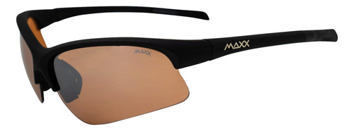 Gafas De Sol Maxx Tr90 Maxx Domain Hd Lente Ámbar Negra