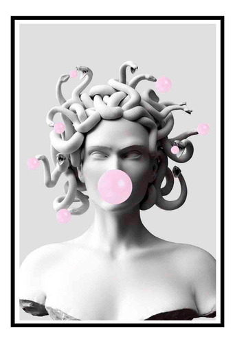 Cuadro Poster Premium 33x48cm Medusa Estatua Aesthetic