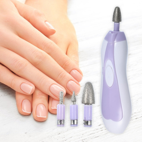 Lima De Uñas Eléctrica Kit Manicura Pedicura Morado