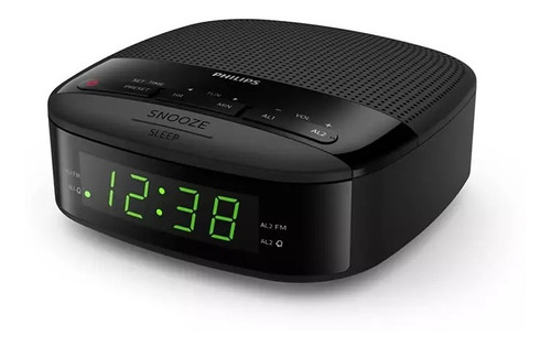 Radio Reloj Despertador Digital Philips Fm 2 Alarmas Snooze