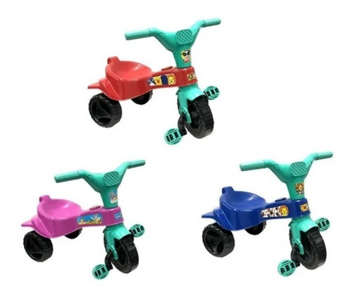 Velotrol Infantil Triciclo Motoca Pedalar Menino Menina Cor Vermelho