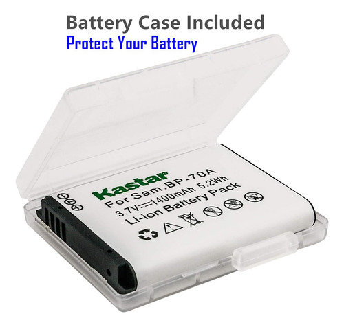 Cargador De Batería Kastar Para Samsung Bp-70a (x2) Con Usb
