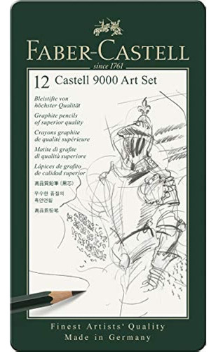 Faber-castell 9000 Graphite Sketch Pencil Sets Art 8b - 2h S