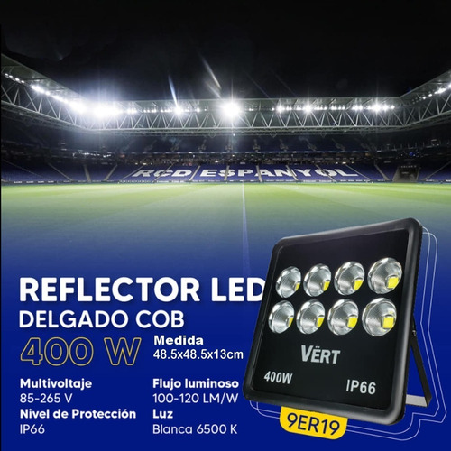 Reflector Led 400w Vert Multi Voltaje 85-265v