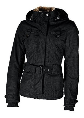 Motociclismo, Chaqueta Ixs Michigan Ii Para Mujer (negro, Gr