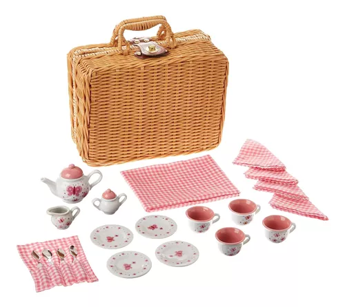 Juego Set De Té 17 Piezas Símil Porcelana Para Niñas Oferta