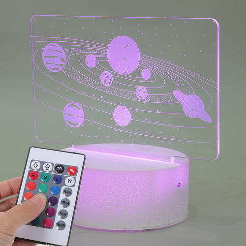 Luz Nocturna Acrílica Decorativa Para El Hogar, Led 3d Ill