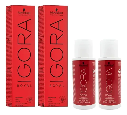 Kit X2 Tintura + Oxidante 20 Vol Igora Royal Schwarzkopf