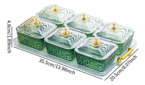 Plato De Frutos Secos En Tarro De Galletas Verde De 6