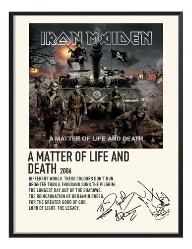 Cuadro Iron Maiden Music Album Tracklist Matter Life N Death