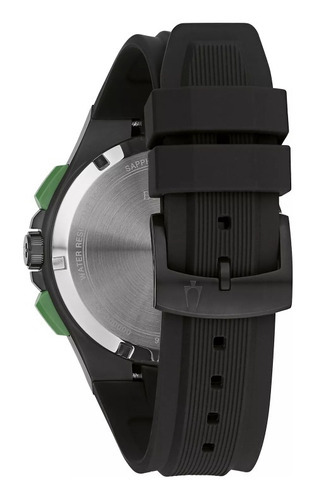 Reloj Bulova Maquina 98b381 Hombre Cronógrafo Automático Color De La Malla Negro Color Del Bisel Negro Color Del Fondo Negro/gris