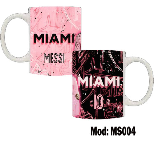 Taza Messi Inter De Miami Cerámica Personalizada Mod Ms 004