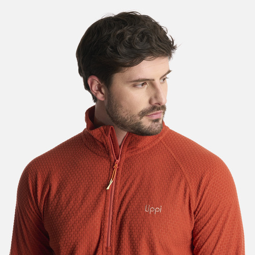 Polerón Hombre Jacaranda Nano-f 14 Zip Terracota Lippi