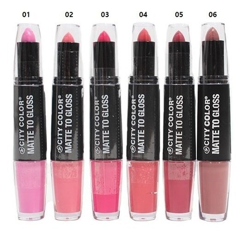 Lote De Labiales Matte To Gloss City Color 24 Piezas.