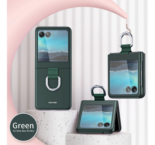 Funda De Teléfono Con Anillo Glaseado For Motorola Razr 40