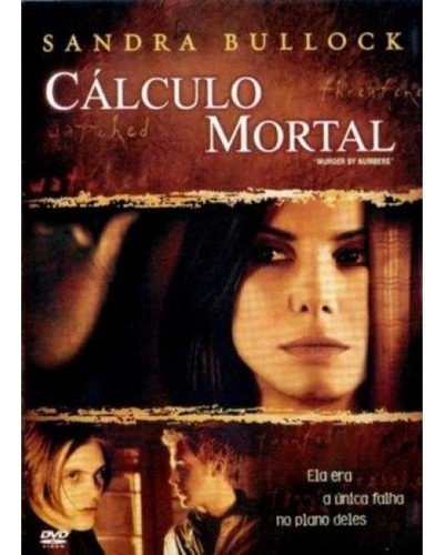 Dvd Cálculo Mortal - Sandra Bullock - Lacrado Original