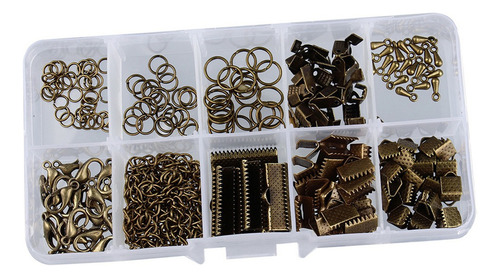 400 Piezas Diy Joyería Cinta Cierre Final Kit Surtido