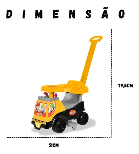 Totoka Bebê Infantil Carrinho Motoca Velotrol Com Empurrador Moto Plus  Apoio p/ Pés Menino Cardoso Toys no Shoptime