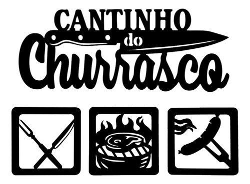 Plaquinha Cantinho Do Churrasco Churrasqueira Decoração Mdf Placa Decorativa