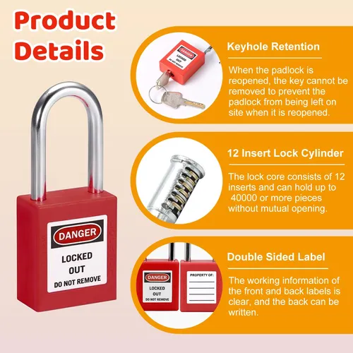 Mromax Cerradura De Bloqueo De Etiquetado, Candado De Segur.