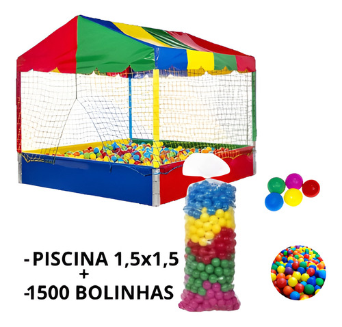 Diversão Garantida! Piscina Com 1500 Bolinhas De 1,50m