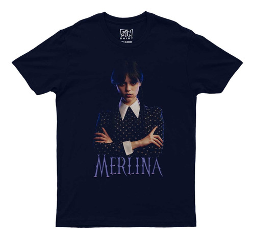 Merlina Addams Wednesday Varios Polera Niño Unisex Dtf