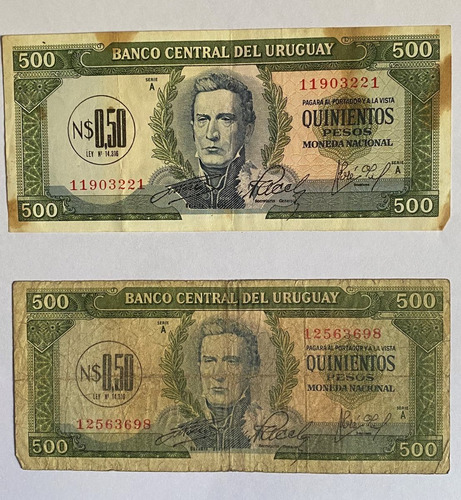Billetes 2 Uruguay 50 Cent Nuevo Peso 1975, Bl211