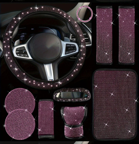 Kit De Forro Brillante Para Volante Y Palanca De Carro.