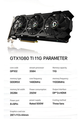 Imagen 8 de 8 de Tarjeta Gráfica Peladn Geforce Gtx 1080 Ti 11g