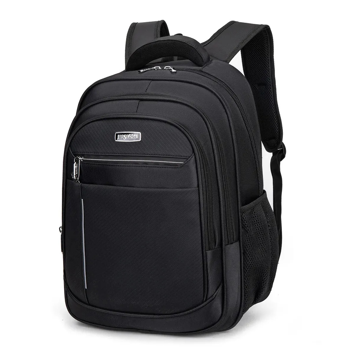JIESIPOTE Mochila Executiva Porta Notebook Multicompartimentos, Tecido Resistente, Alça para Fixar em Malas, Alças Acolchoadas, Bolsos Laterais, Ideal para Trabalho, Faculdade e Viagens Diárias Unisse