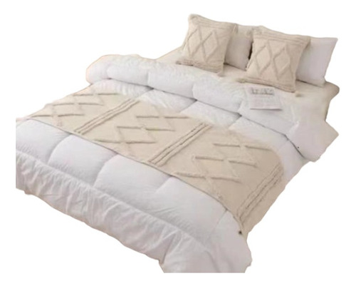 Piecera Bohemia +2 Fundas De Cojín King Y 2plazas 210*70 Cm