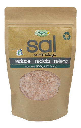 Imagen 1 de 2 de Sal Del Himalaya Enature 600 G