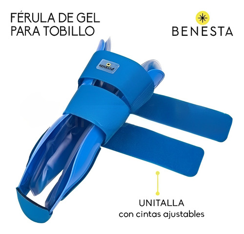 Férula De Gel Para Tobillo Unitalla Comoda Ortopedico Azul