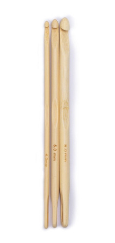Kit De 3 Ganchos De Bambú Con Ojillo