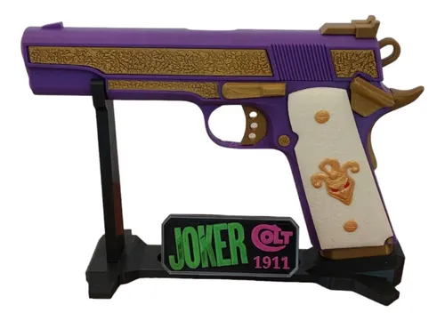 comprar Pistola Replica Colt Jocker Jared Leto Impresion 3d Con Base