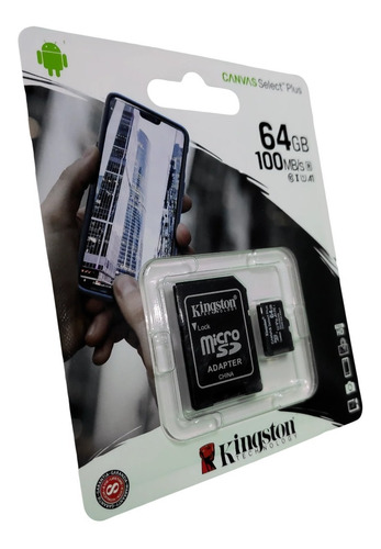 Kit 5 Memoria Micro Sd 64gb Kingston Canvas Mayoreo