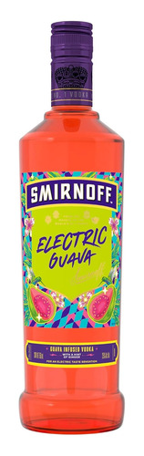Vodka Smirnoff Electric Guava 750 Ml Sabor Guayaba Jengibre