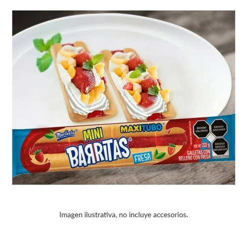 8 Pzas Barritas Maxitubo Mini Con Relleno Con Fresa 222 G
