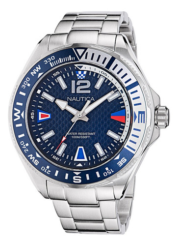 Reloj Nautica Para Hombre Analogico Napc Plateado