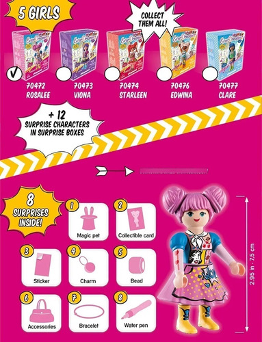 Imagen 4 de 9 de Playmobil 70472 Rosalee Comic World Intek 30 Piezas Playking