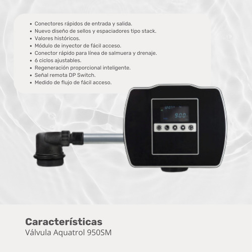 Válvula Suavizador Aquatrol 950xt C/meter 1.5 Aqt-950sm-xt